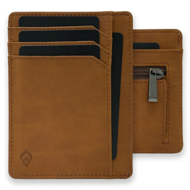 akielo-bravo-tan-zip-edition-portefeuille-zip-cuir-marron image 1