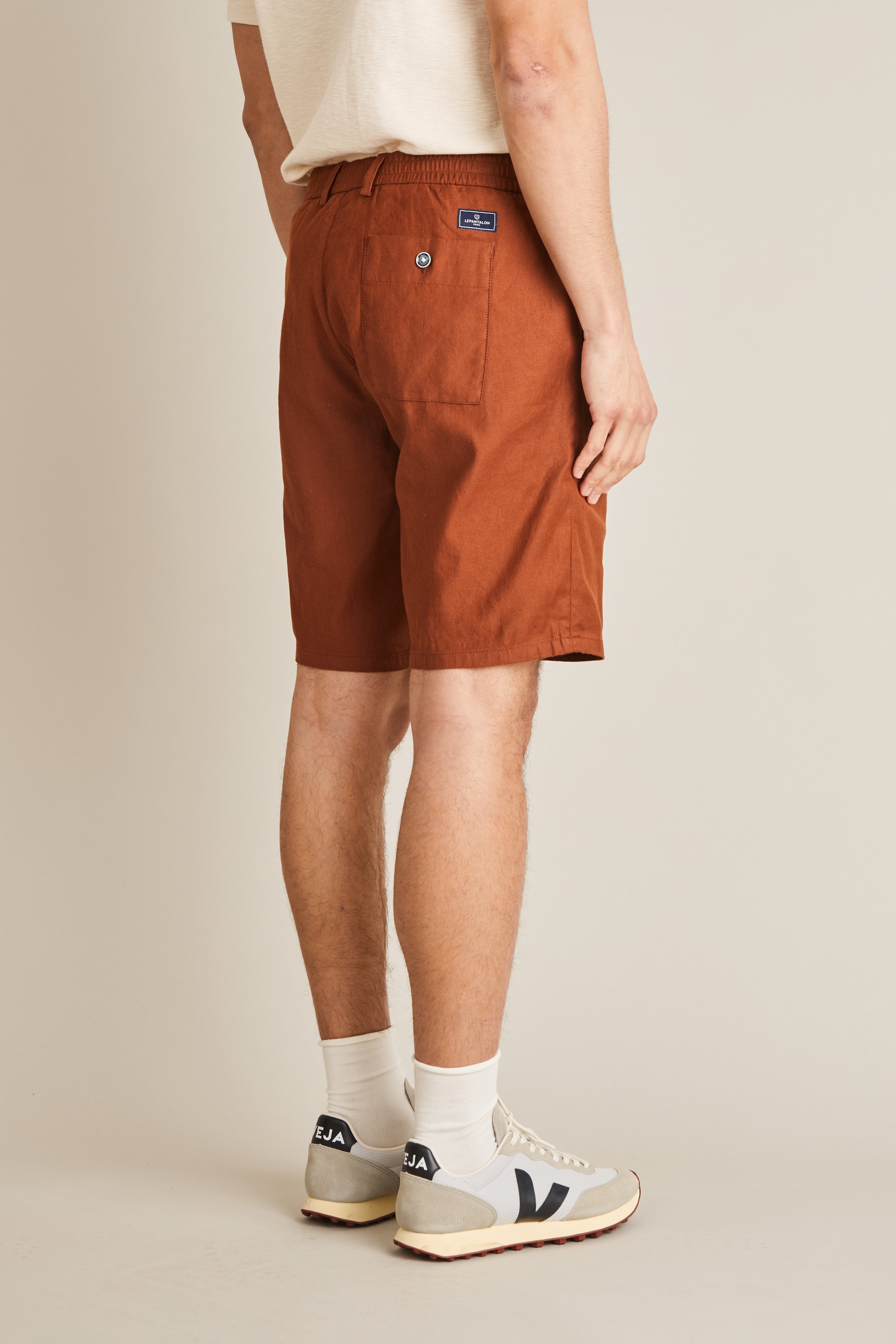 le-pantalon-bermuda-coton-lin-terracotta-short-homme-lastiqu image 5