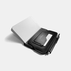 darksails-ceintures-tui-carnet-a6-cuir-noir-bureau image 3