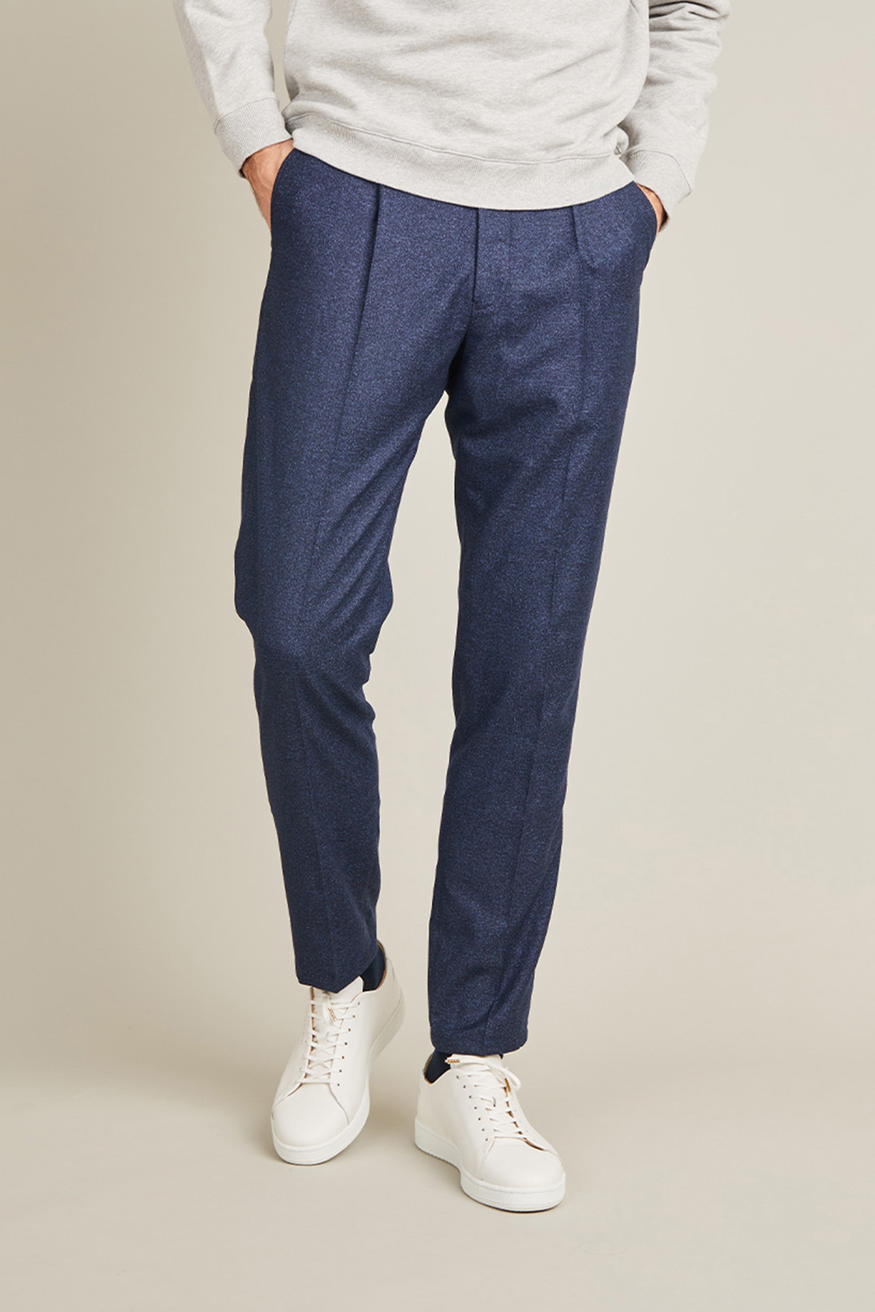 le-pantalon-flanelle-pantalon-pinces-bleu-marine-laine image 5