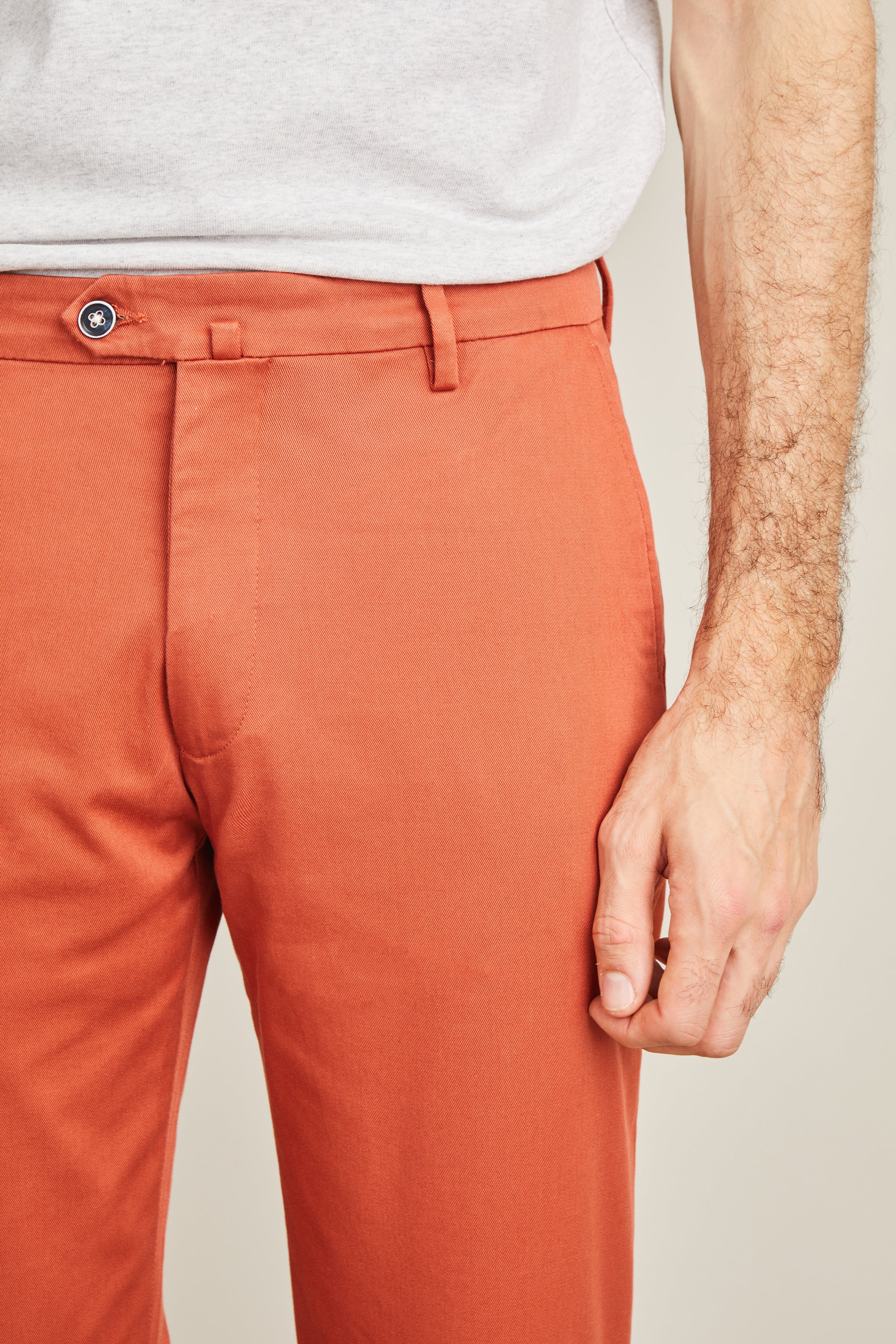 le-pantalon-chinos-homme-chino-tomette-chino-orange-slim image 2